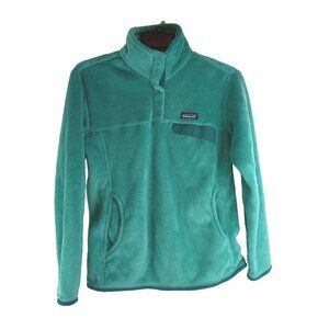 Patagonia Synchilla Snap T fleece Pullover Teal Green Size Large Polartec